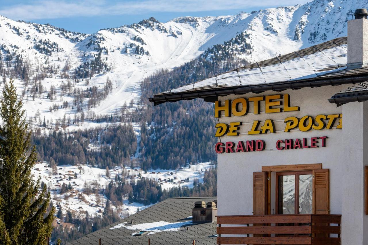 Hotel De La Poste La Tzoumaz Bagian luar foto